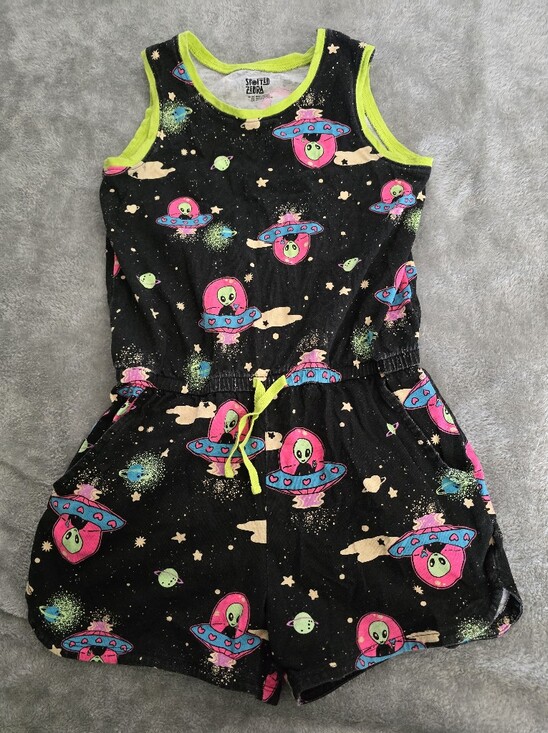 Spotted Zebra Other - 6$ BUNDLE PRICE 🍭Girls Spotted Zebra Alien Romper Size 10